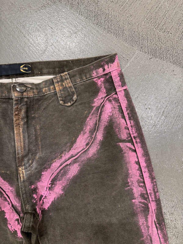 2000s Roberto Cavalli painted pants