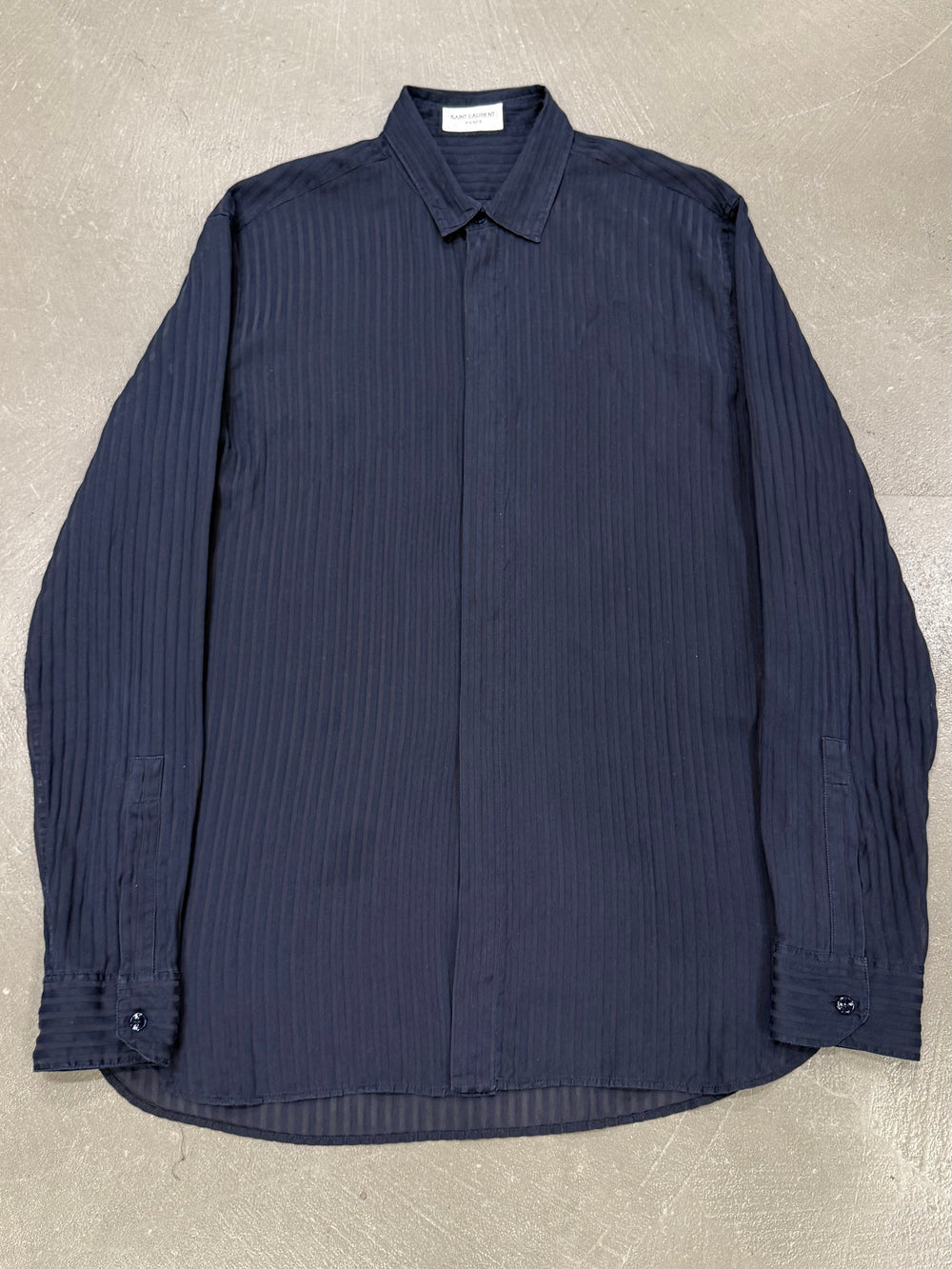 2019 Saint Laurent pinstripe long-sleeve shirt