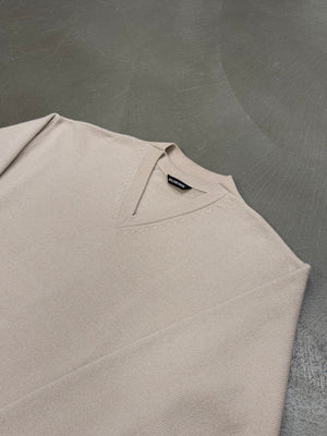 2021 Balenciaga oversize double V-neck knit sweater