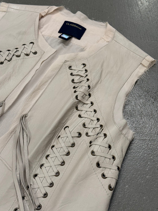 2000s Roberto Cavalli bondage harness leather vest