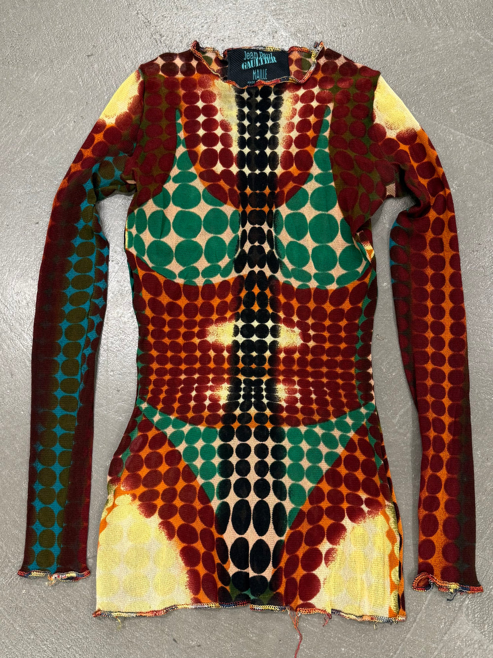 F/W1995 Jean Paul Gaultier cyber dot mesh top