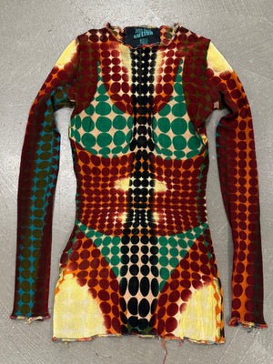 F/W1995 Jean Paul Gaultier cyber dot mesh top