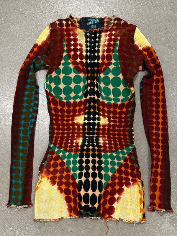 F/W1995 Jean Paul Gaultier cyber dot mesh top