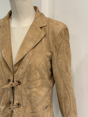 2002 Roberto Cavalli butterfly lace-up leather jacket