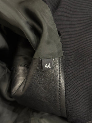 A/W2002 Gucci by Tom Ford ribbed collar leather jacket