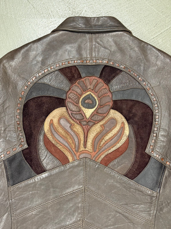 S/S2004 Gucci by Tom Ford runway western patchwork leather jacket