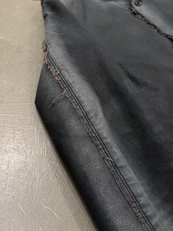 2010s Comme des Garçons pigskin faded leather jacket