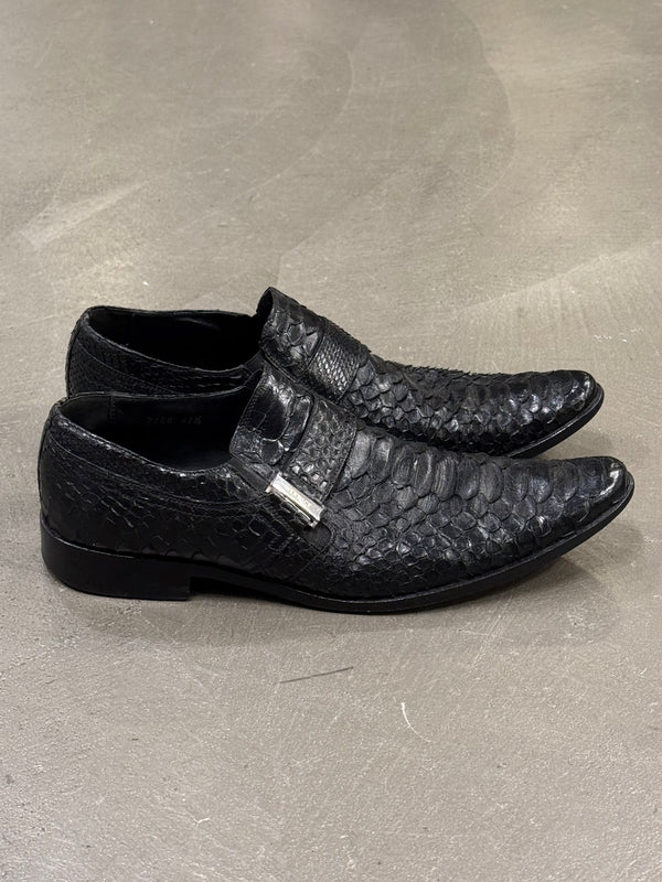 2000s Versace python loafers