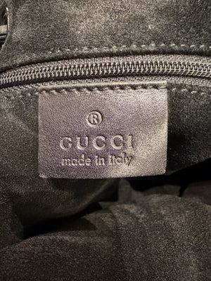 F/W1997 Gucci by Tom Ford monogram suede hobo bag
