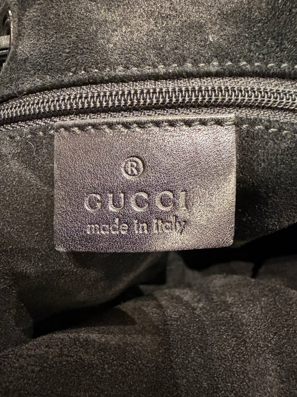 F/W1997 Gucci by Tom Ford monogram suede hobo bag