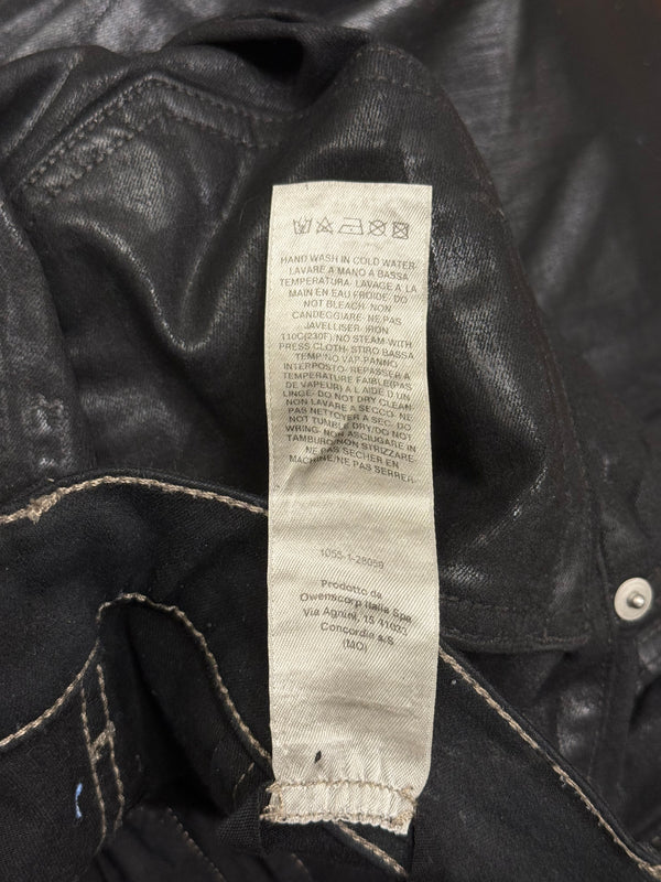 2022 Rick Owens coated “bolans bootcut” pants