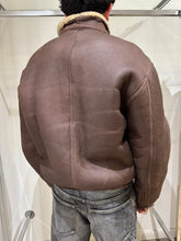 Load image into Gallery viewer, 1980s Giorgio Armani oversized double zipper shearling jacket
