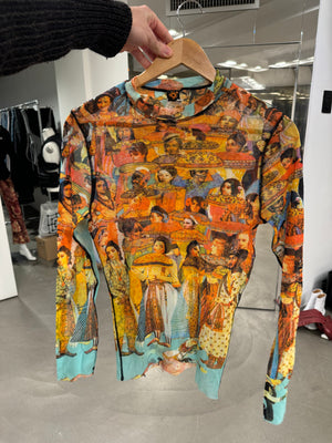 2000s Jean Paul Gaultier Asian mesh top