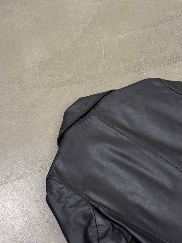 1997 Helmut Lang double breasted leather trench coat