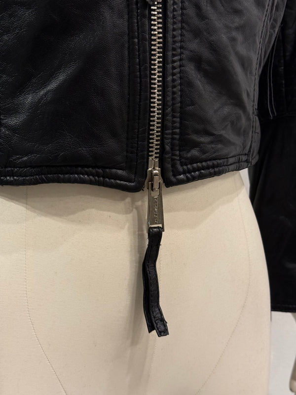 A/W2007 Dsquared2 oversized fur collar moto jacket
