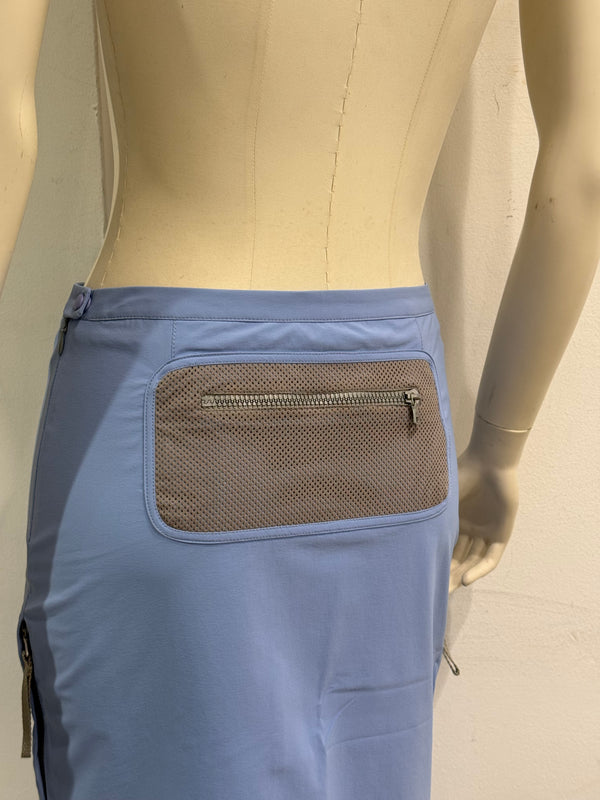 2000s Prada nylon patch pocket midi skirt