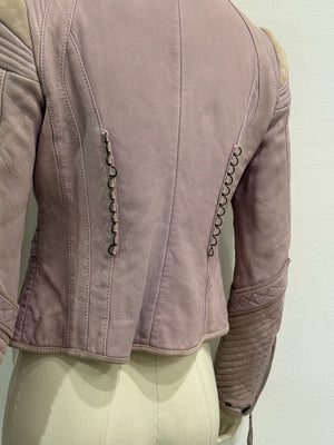 2000s Cavalli napoleon studded suede moto jacket