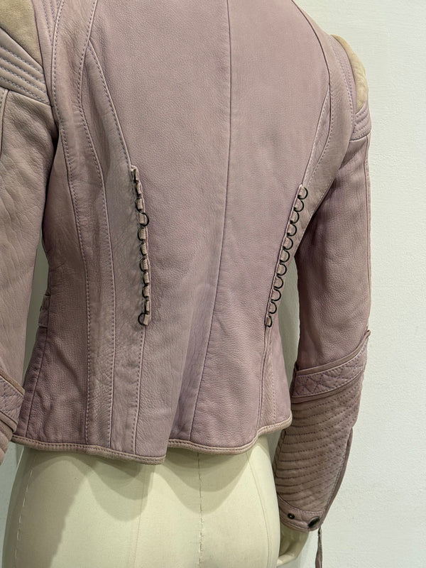 2000s Cavalli napoleon studded suede moto jacket