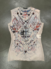 Load image into Gallery viewer, S/S 2003 Alexander McQueen tattoo mesh top
