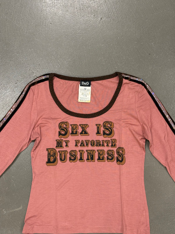 2000s Dolce & Gabbana "sex is my favorite business" t-shirt