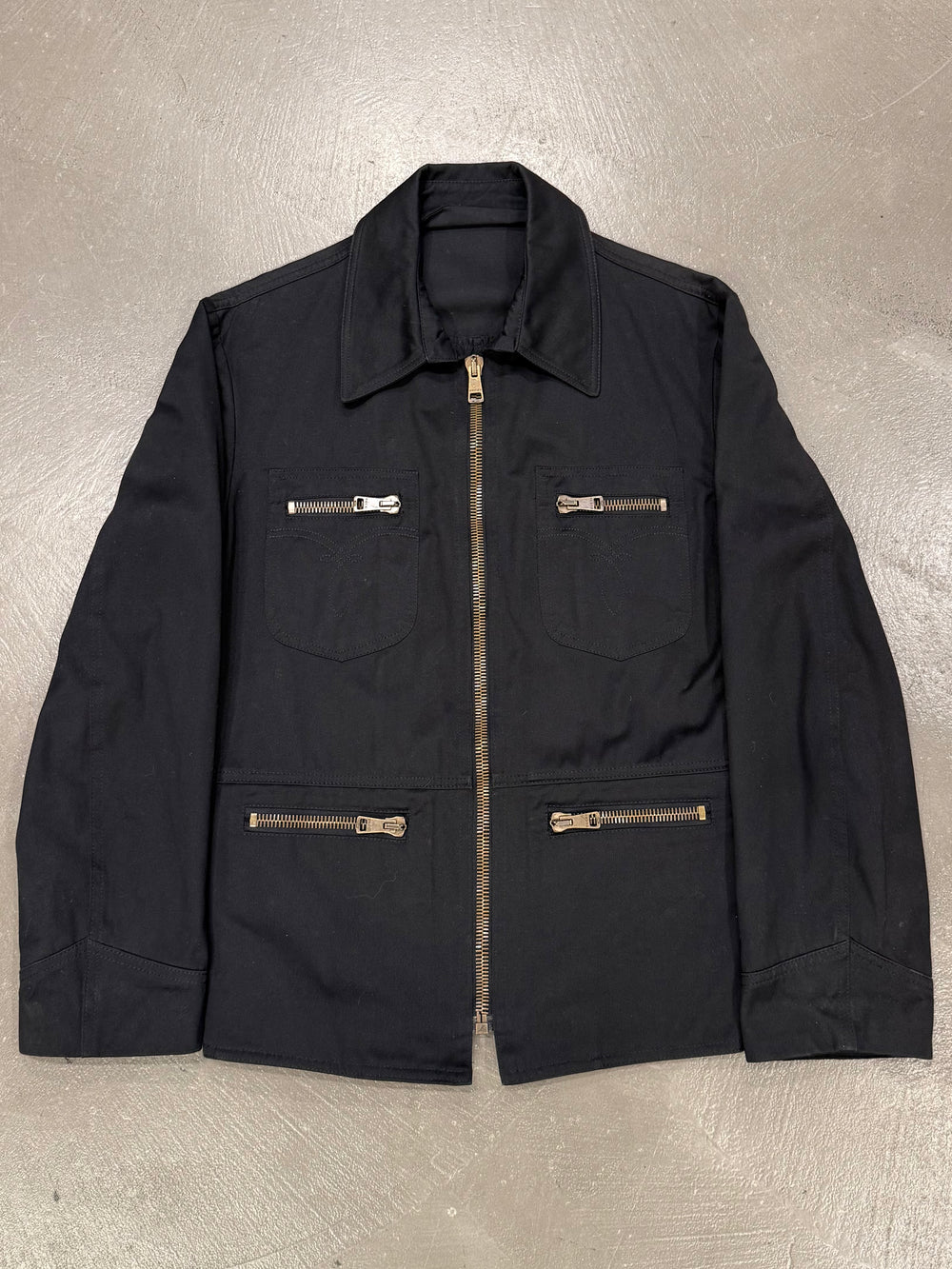 2000s Gucci by Tom Ford multi zip pocket cotton jacket