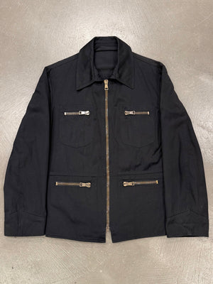 2000s Gucci by Tom Ford multi zip pocket cotton jacket