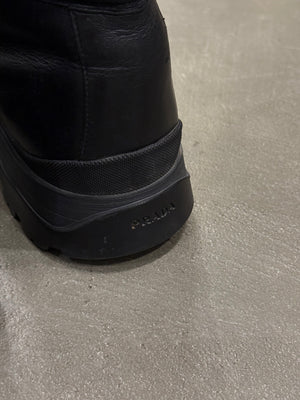 2000s Prada leather combat boots