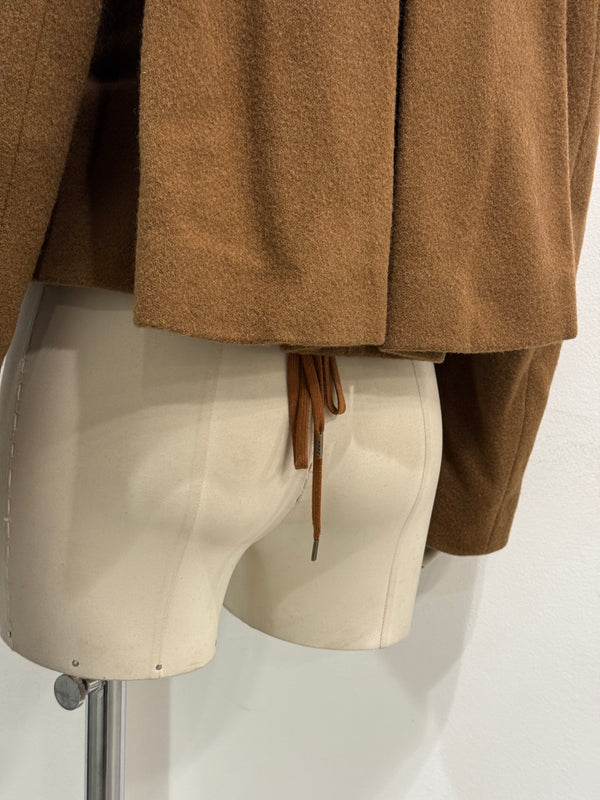2000s Vivienne Westwood brown structured cropped camel jacket