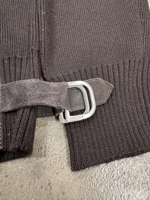 2000s Gucci by Tom Ford hybrid suede cashmere jacket