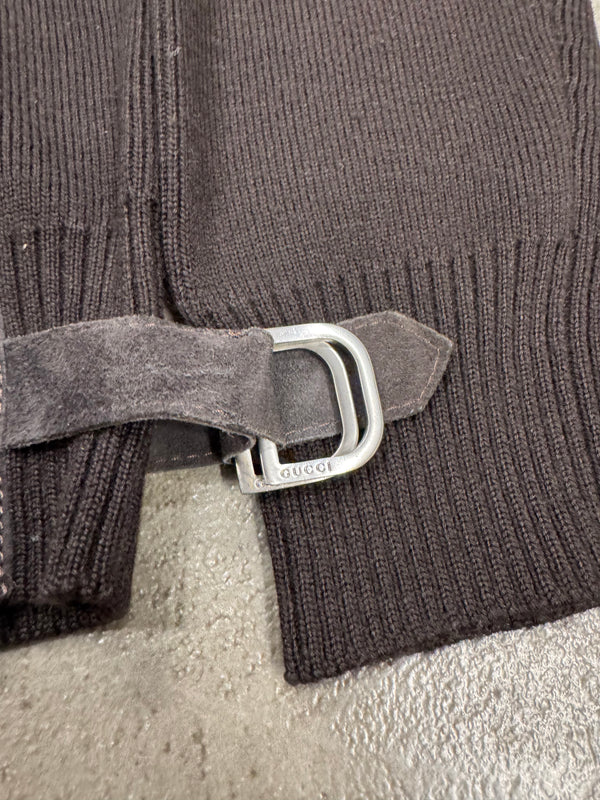 2000s Gucci by Tom Ford hybrid suede cashmere jacket