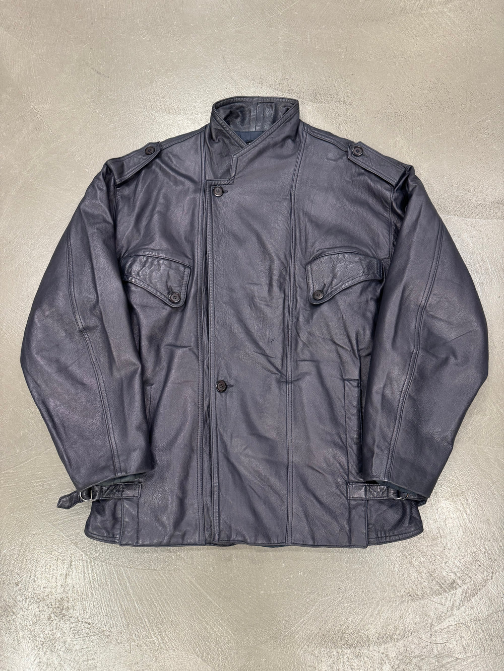 1980s Marithe Francois Girbaud “Compagnie des montagnes & des forets” leather jacket