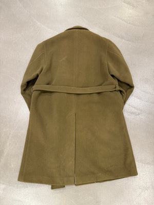 1990s Gianni Versace olive wool double-breasted overcoat