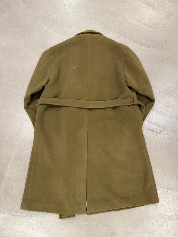 1990s Gianni Versace olive wool double-breasted overcoat