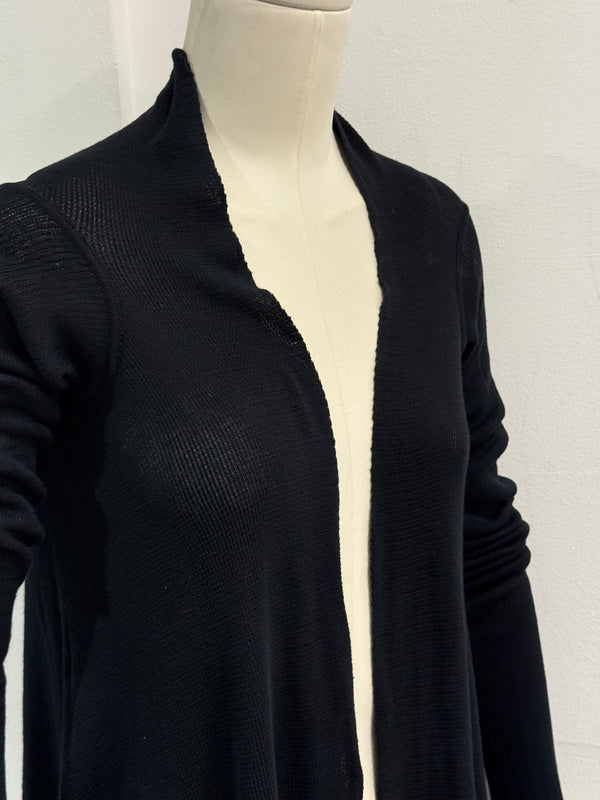 2000s Rick Owens asymmetrical long cardigan