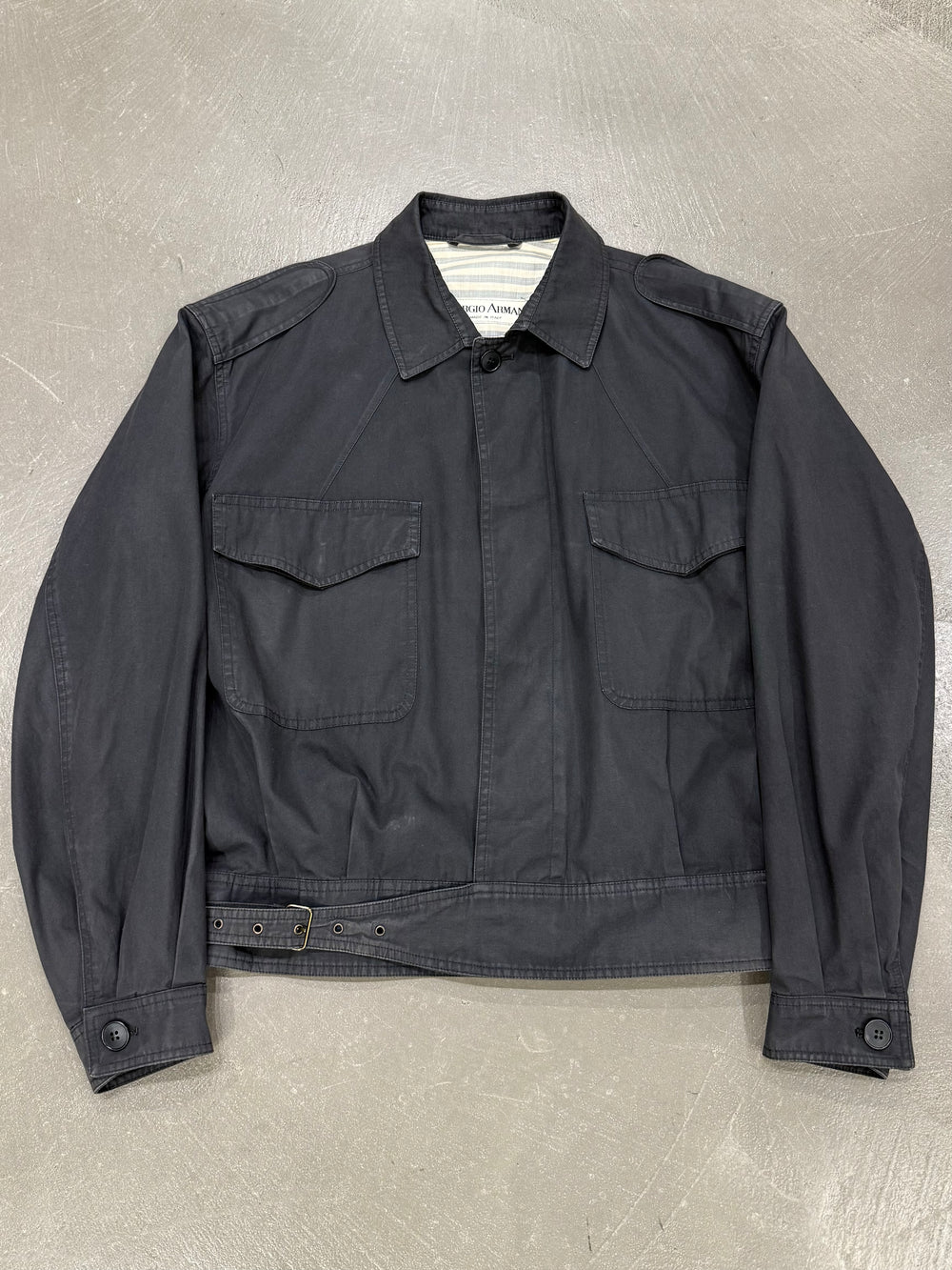 1990s Giorgio Armani cropped cargo bomber jacket