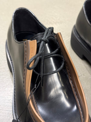 2023 Prada Diapason opaque runway derby shoes