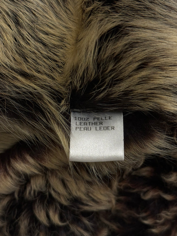 A/W1999 Roberto Cavalli oversized patchwork shearling coat