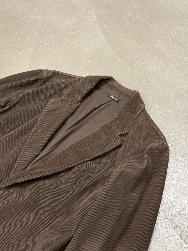 1990s Miu Miu corduroy tailored blazer jacket