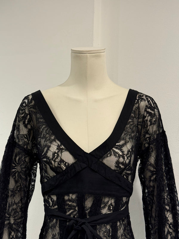 2000s Dolce & Gabbana floral lace bluse
