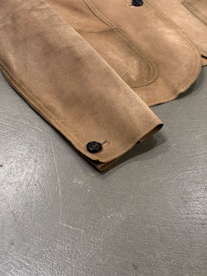 2000s Prada paneled western suede leather blazer