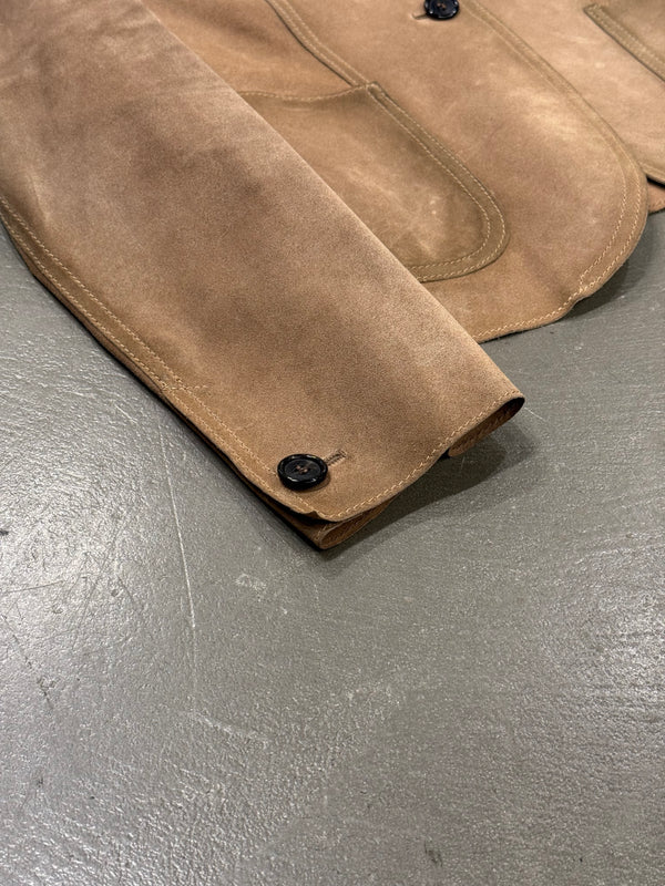 2000s Prada paneled western suede leather blazer