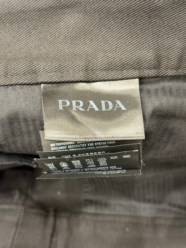 2020s Prada back logo runway pants