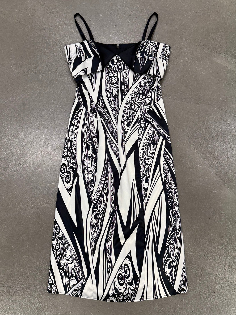 2000s Cavalli abstract floral print dress