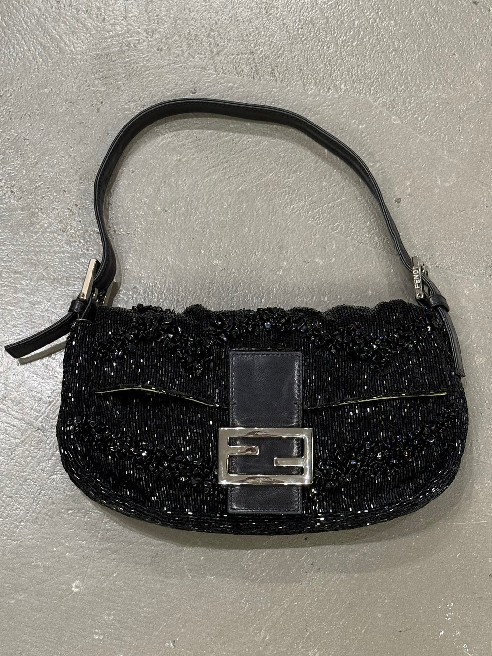 2000s Fendi pailettes baguette bag