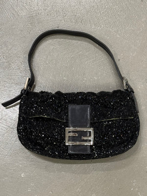 2000s Fendi pailettes baguette bag