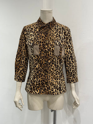 2000s Dolce & Gabbana leopard print shirt