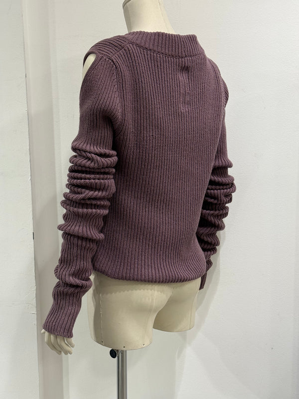 F/W2023 Rick Owens “Luxor” ribbed knit banana top