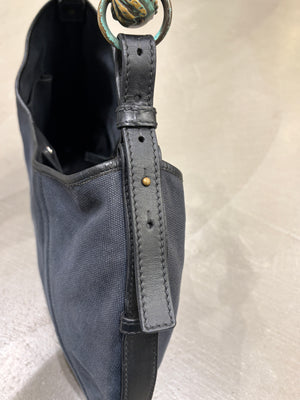 2002 Yves Saint Laurent by Tom Ford Mombasa blue canvas bag