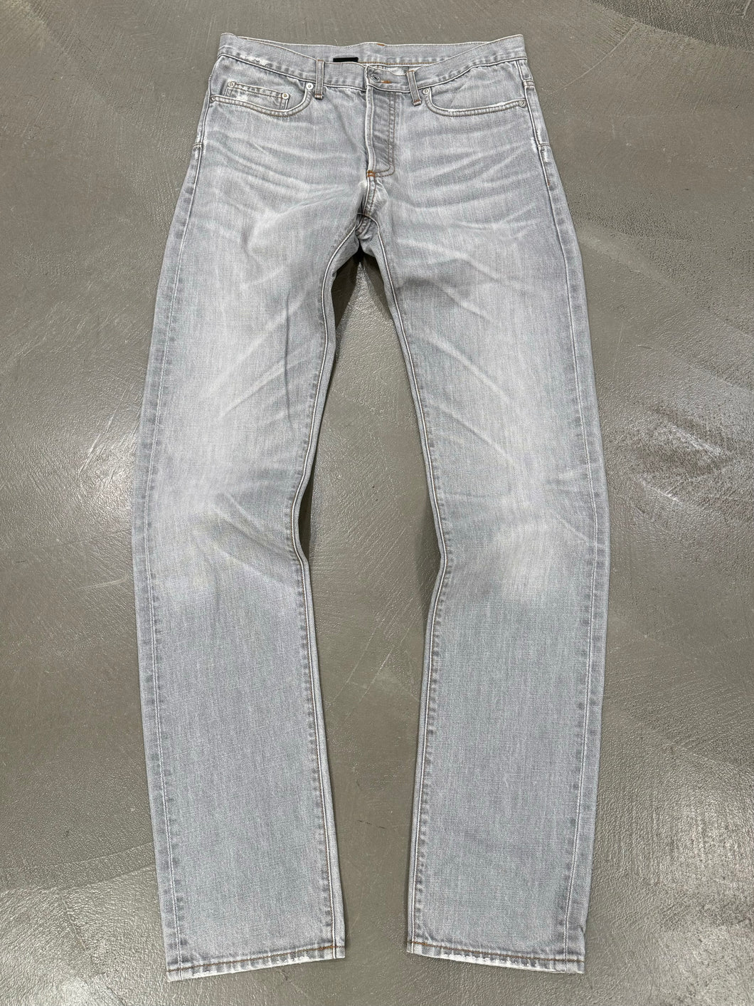 2000s Dior by Hedi Slimane faded grey jeans