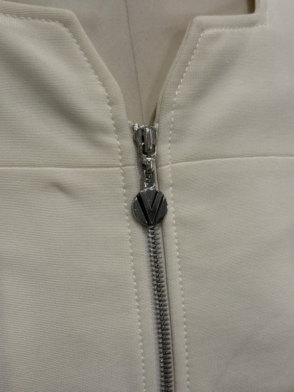 2000s Gianni Versace back zip structured paneled jacket